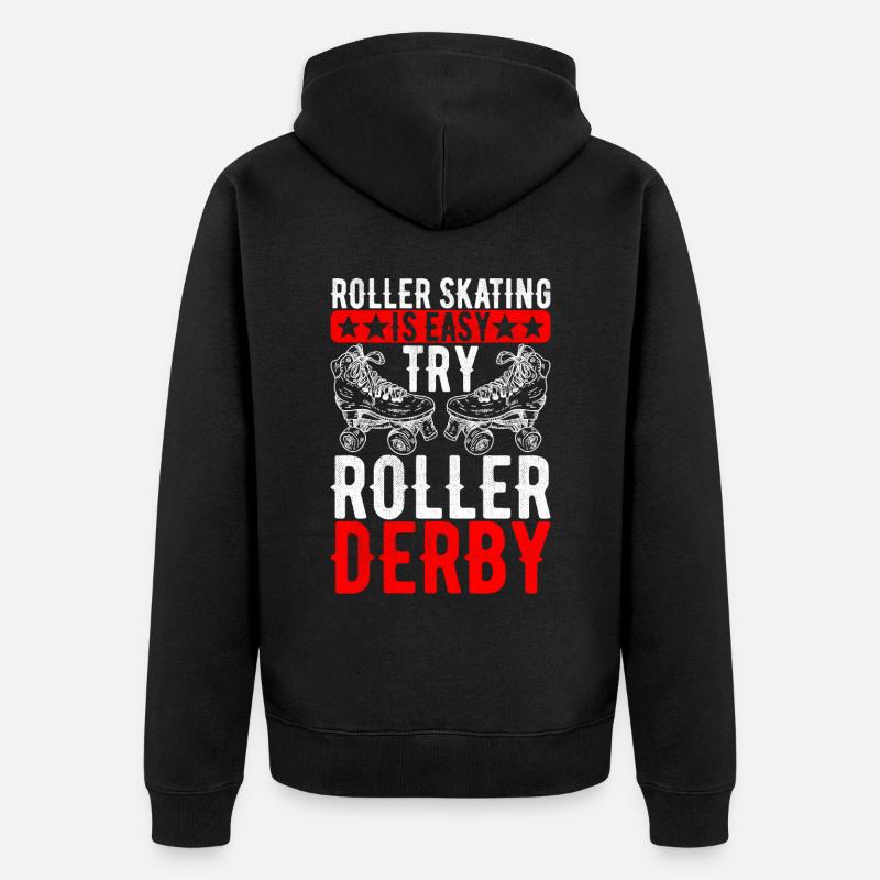 Roller derby - Veste à capuche bio Premium Unisexe - noir