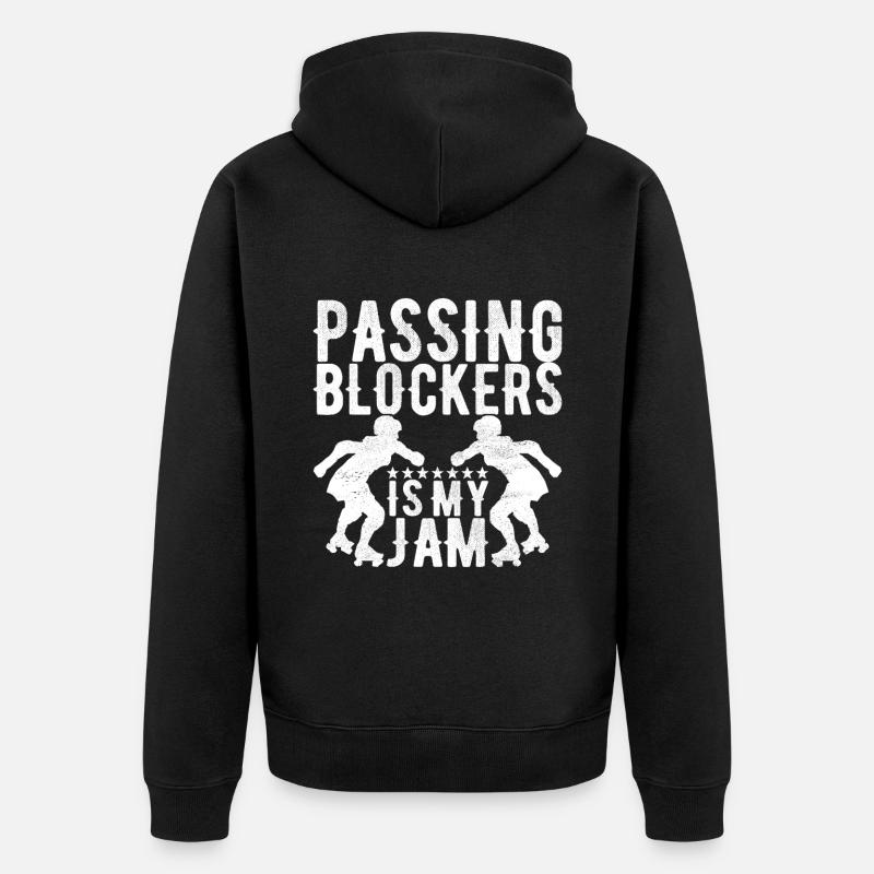 Roller derby - Veste à capuche bio Premium Unisexe - noir