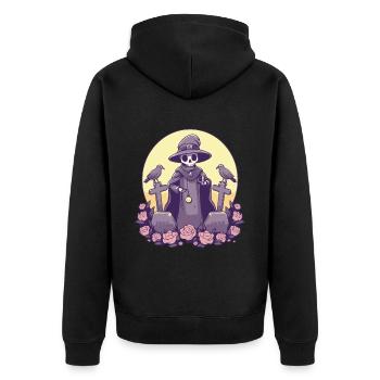 Kawaii Pastel Goth Cute Witchy Death - Veste à capuche bio Premium Unisexe - noir - Dos - Nico (187cm)