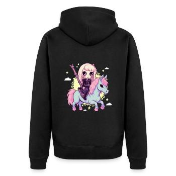 Cute Occult Death Girl, The - Veste à capuche bio Premium Unisexe - noir - Dos - Nico (187cm)