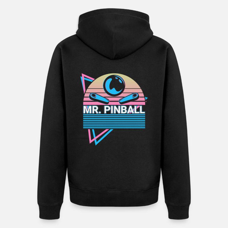 M. Flipper Retro - Veste à capuche bio Premium Unisexe - noir