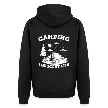 Éclaireur - Veste à capuche bio Premium Unisexe - noir - Dos - Nico (187cm)