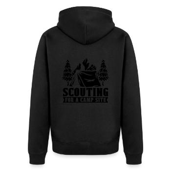Boy Scout drôle - Veste à capuche bio Premium Unisexe - noir - Dos - Nico (187cm)