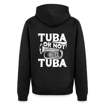 Tuba de procession de fanfare - Veste à capuche bio Premium Unisexe - noir - Dos - Nico (187cm)