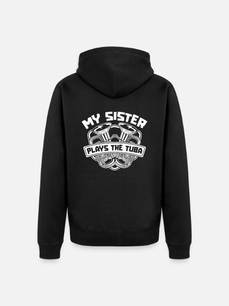 Fanfare procession tuba - Unisex Premium Organic Zip Hoodie - black