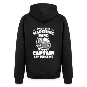 Fanfare procession tuba - Unisex Premium Organic Zip Hoodie - black - Back - Nico (187cm)