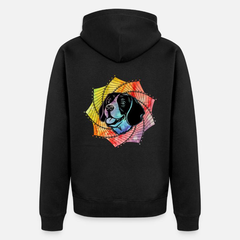 Chien Beagle - Veste à capuche bio Premium Unisexe - noir