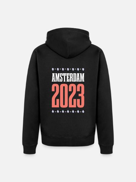 Amsterdam 2023 - Unisex Premium Organic Zip Hoodie - black