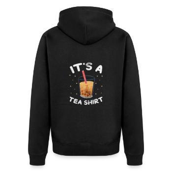 Bubble Tea Boba Tea Kawaii Cadeau - Veste à capuche bio Premium Unisexe - noir - Dos - Nico (187cm)