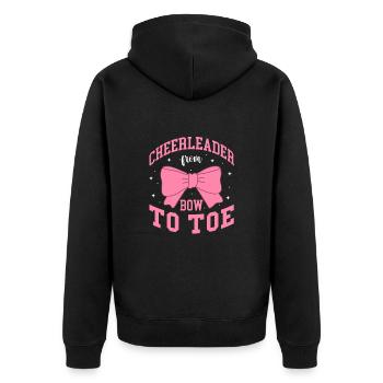 Cheerleader - Unisex Premium Organic Zip Hoodie - black - Back - Nico (187cm)
