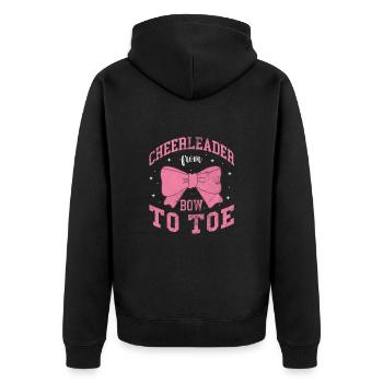 Cheerleader Cheerleading Sport Gymnastics Gift - Unisex Premium Organic Zip Hoodie - black - Back - Nico (187cm)
