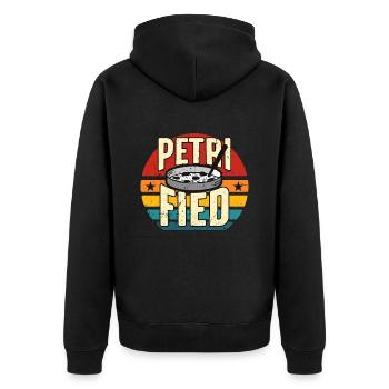 Microbiologiste Petri-fied Retro Biologist Science - Veste à capuche bio Premium Unisexe - noir - Dos - Nico (187cm)
