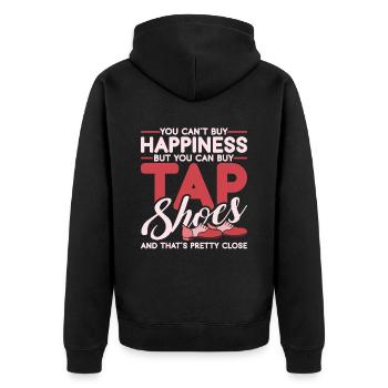 Stepptanz Stepptänzer Stepptänzerin Stepper - Unisex Premium Bio Zip Hoodie - Schwarz - Hinten - Nico (187cm)