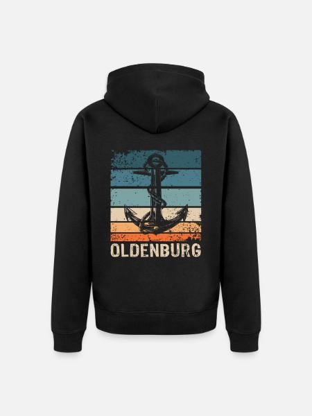 Oldenburger Sprüche Oldenburg - Unisex Premium Bio Zip Hoodie - Schwarz