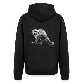 Raton laveur - Veste à capuche bio Premium Unisexe - noir - Dos - Nico (187cm)
