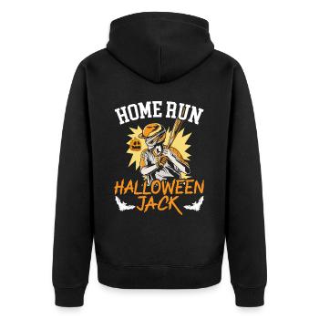 Baseball Halloween Trick Or Treat Baseball Player - Unisex Premium Organic Zip Hoodie - black - Back - Nico (187cm)