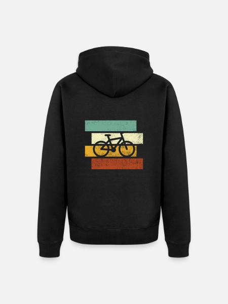 Bicycle Retro - Unisex Premium Organic Zip Hoodie - black