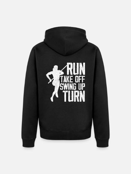 Pole vault Pole vaulter - Unisex Premium Organic Zip Hoodie - black