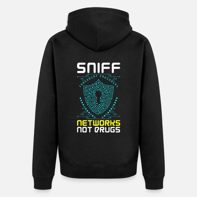 Cybersicherheit Hacking IT - Unisex Premium Bio Zip Hoodie - Schwarz