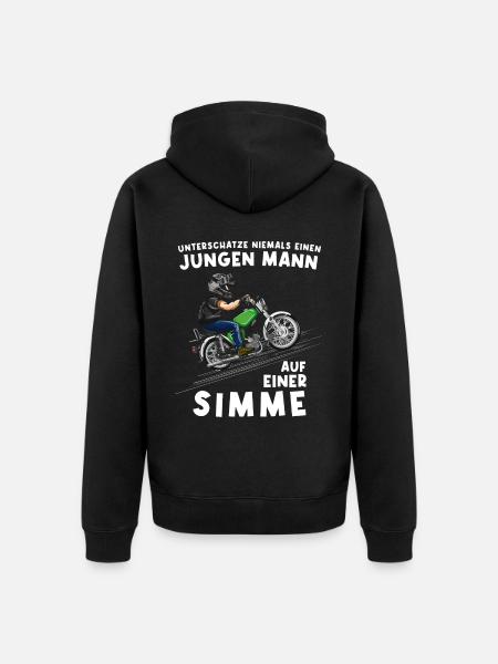 Lustiger Spruch Simson Driver S50 S51 Simme Moped - Unisex Premium Bio Zip Hoodie - Schwarz