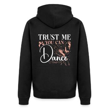Ballet Dancer Dance Girl Ballerina - Unisex Premium Bio Zip Hoodie - Schwarz - Hinten - Nico (187cm)