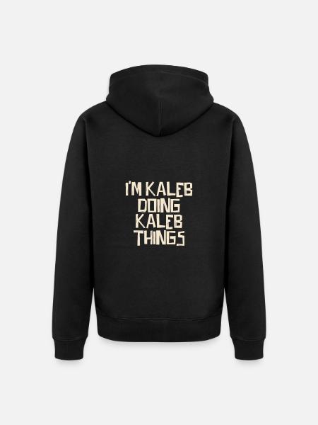 I'm Kaleb doing Kaleb things - Unisex Premium Organic Zip Hoodie - black