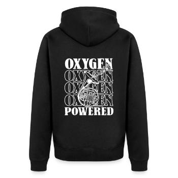 Fanfare procession tuba - Unisex Premium Organic Zip Hoodie - black - Back - Nico (187cm)