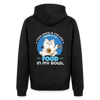 Nourriture pour chats - Veste à capuche bio Premium Unisexe - noir - Dos - Nico (187cm)