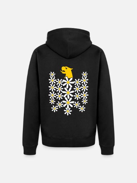 Daisy Federal Eagle de fleurs - Veste à capuche bio Premium Unisexe - noir