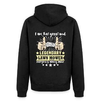 Robotic lawn mower Robotic lawn mower - Unisex Premium Organic Zip Hoodie - black - Back - Nico (187cm)