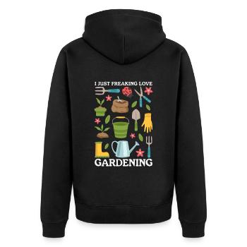 Jardinage Jardin Maison Jardinier Jardinier Cadeau - Veste à capuche bio Premium Unisexe - noir - Dos - Nico (187cm)