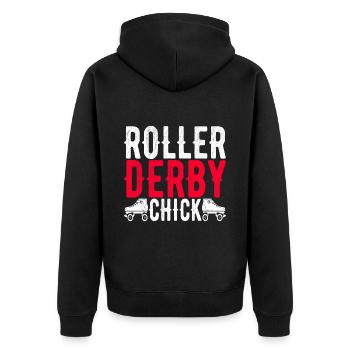 Roller derby - Veste à capuche bio Premium Unisexe - noir - Dos - Nico (187cm)
