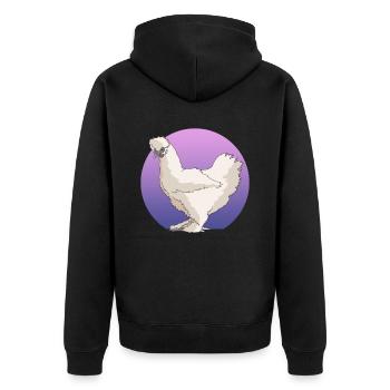 Silk Chicken Silkie Chicken Silk Chickens Cadeau - Veste à capuche bio Premium Unisexe - noir - Dos - Nico (187cm)