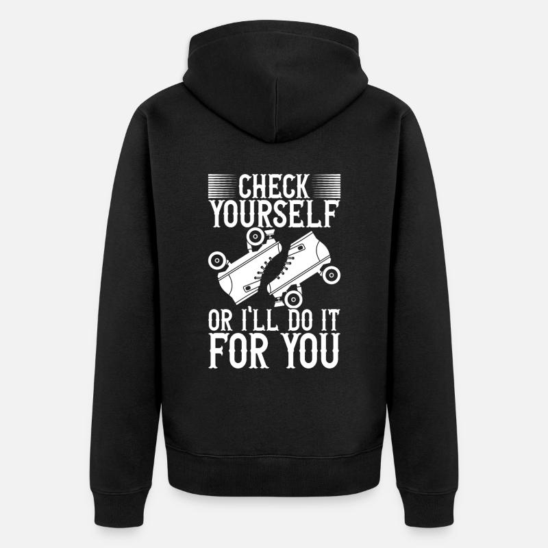 Roller Derby - Unisex Premium Bio Zip Hoodie - Schwarz