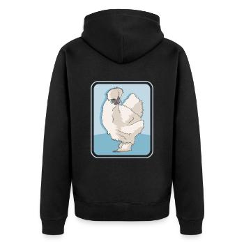 Silk Chicken Silk Chickens Silkie Chickens Cadeau - Veste à capuche bio Premium Unisexe - noir - Dos - Nico (187cm)