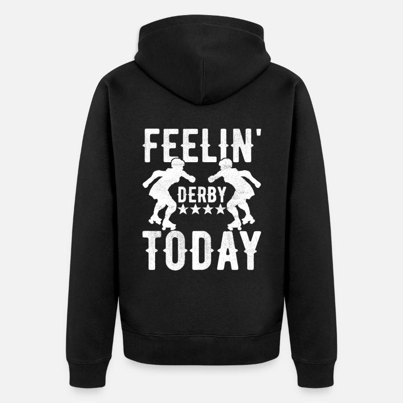 Roller derby - Veste à capuche bio Premium Unisexe - noir