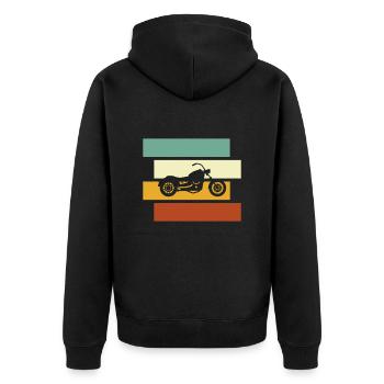 Moto Rétro - Veste à capuche bio Premium Unisexe - noir - Dos - Nico (187cm)