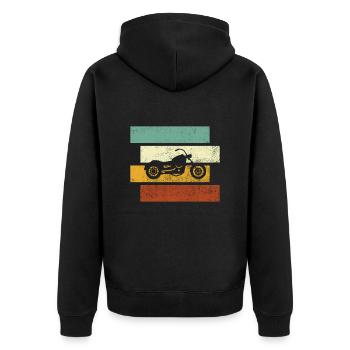Moto Rétro - Veste à capuche bio Premium Unisexe - noir - Dos - Nico (187cm)