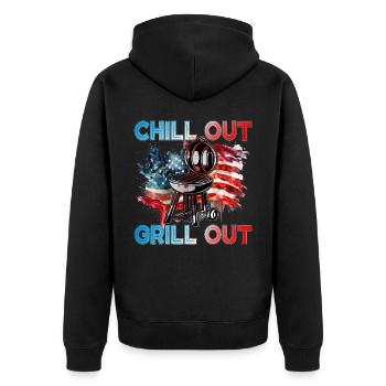 Chill out Grill out - Veste à capuche bio Premium Unisexe - noir - Dos - Nico (187cm)