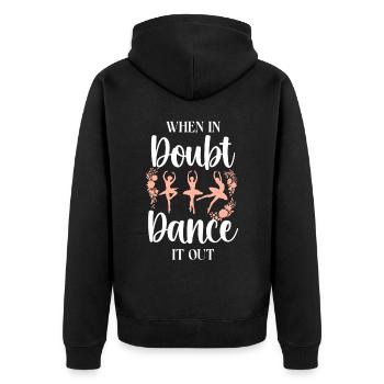 Ballet Dancer Dance Girl Ballerina - Unisex Premium Bio Zip Hoodie - Schwarz - Hinten - Nico (187cm)