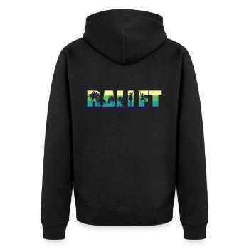 Ballet Dancer Dance Girl Ballerina - Unisex Premium Bio Zip Hoodie - Schwarz - Hinten - Nico (187cm)