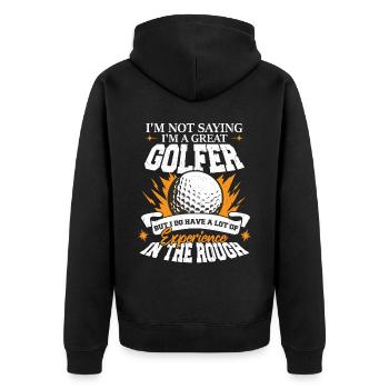 Je suis un grand golfeur - Veste à capuche bio Premium Unisexe - noir - Dos - Nico (187cm)