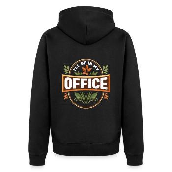 Herbalism I'll Be In My Office Herbal Herbalist - Unisex Premium Bio Zip Hoodie - Schwarz - Hinten - Nico (187cm)