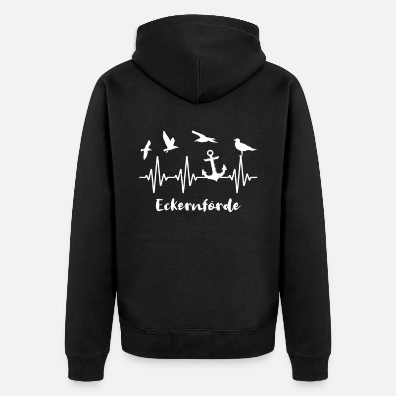 Eckernförde EKG Eckernförderer - Unisex Premium Bio Zip Hoodie - Schwarz