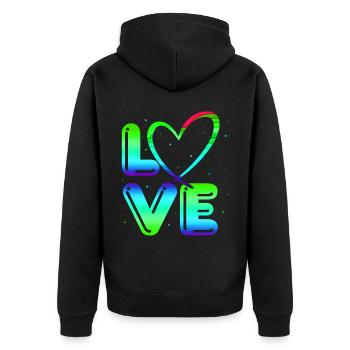 80s Retro CostumeTheme Party Costume 90s Party - Unisex Premium Organic Zip Hoodie - black - Back - Nico (187cm)