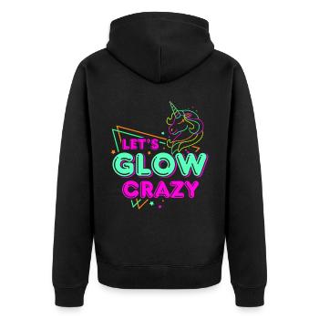 80s Retro CostumeTheme Party Costume 90s Party - Unisex Premium Organic Zip Hoodie - black - Back - Nico (187cm)
