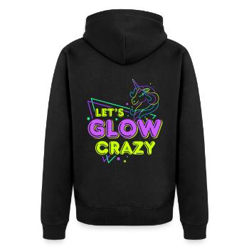 80s Retro CostumeTheme Party Costume 90s Party - Unisex Premium Organic Zip Hoodie - black - Back - Nico (187cm)