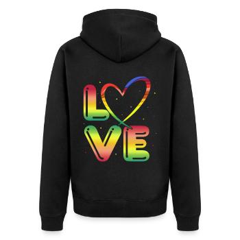 80s Retro CostumeTheme Party Costume 90s Party - Unisex Premium Organic Zip Hoodie - black - Back - Nico (187cm)