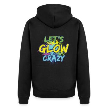 80er Jahre Retro KostümMottoparty Kostüm 90s Party - Unisex Premium Bio Zip Hoodie - Schwarz - Hinten - Nico (187cm)
