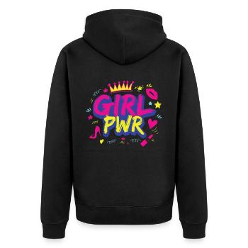 80s Retro CostumeTheme Party Costume 90s Party - Unisex Premium Organic Zip Hoodie - black - Back - Nico (187cm)